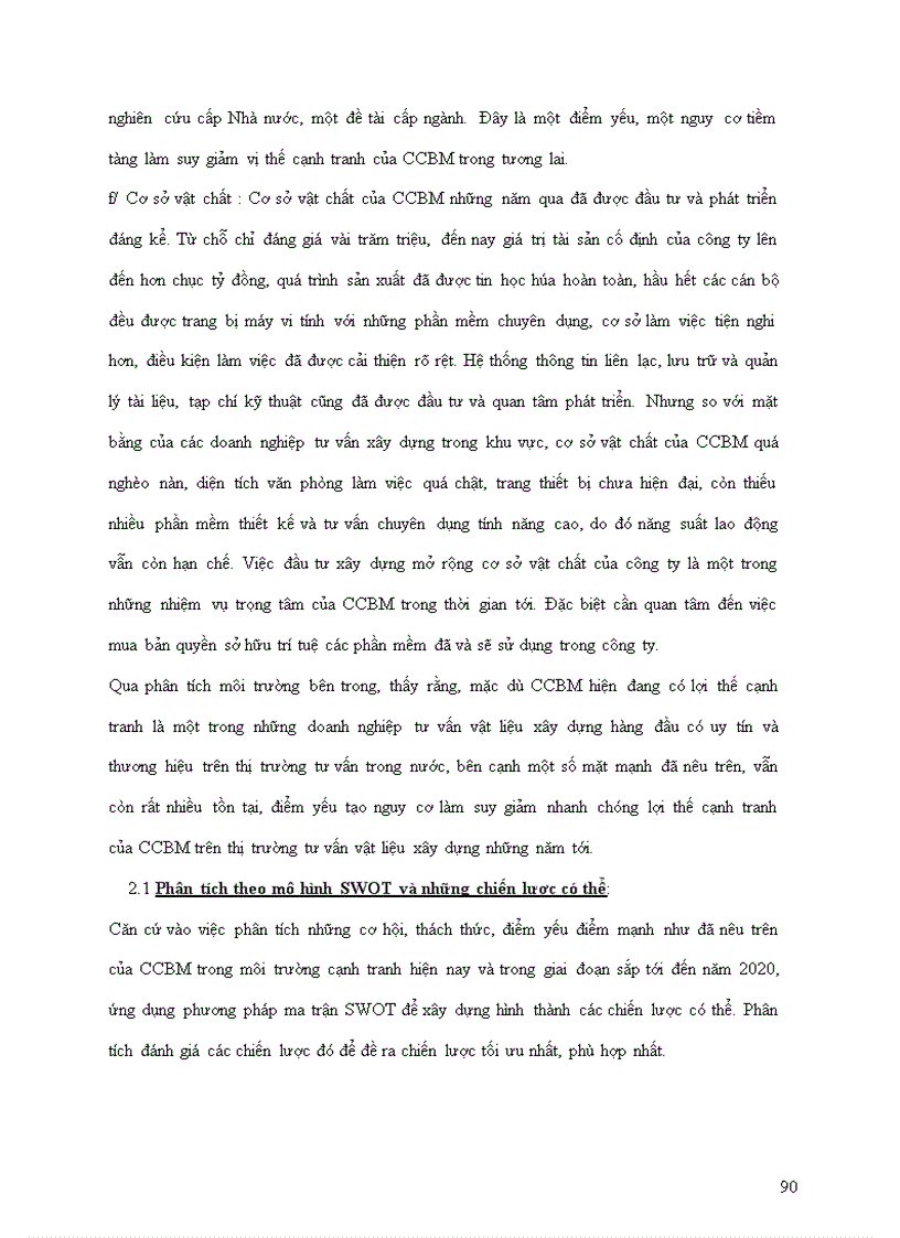 image for page Phân tích thực trạng của công ty cp tư vấn CCBM