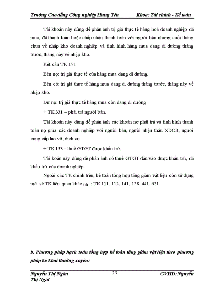 image for page Kế toán nguyên vật liệu, công cụ dụng cụ tại Công ty TNHH sản xuất và thương mại Chính Thành