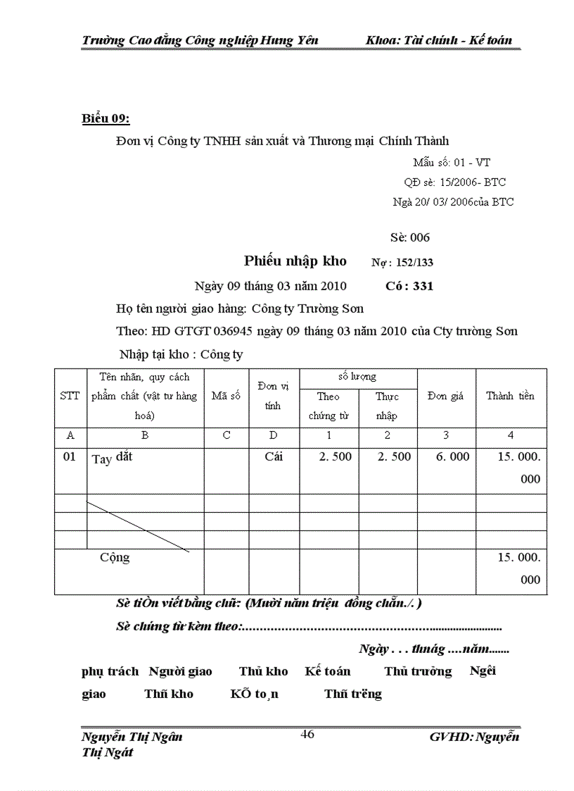image for page Kế toán nguyên vật liệu, công cụ dụng cụ tại Công ty TNHH sản xuất và thương mại Chính Thành