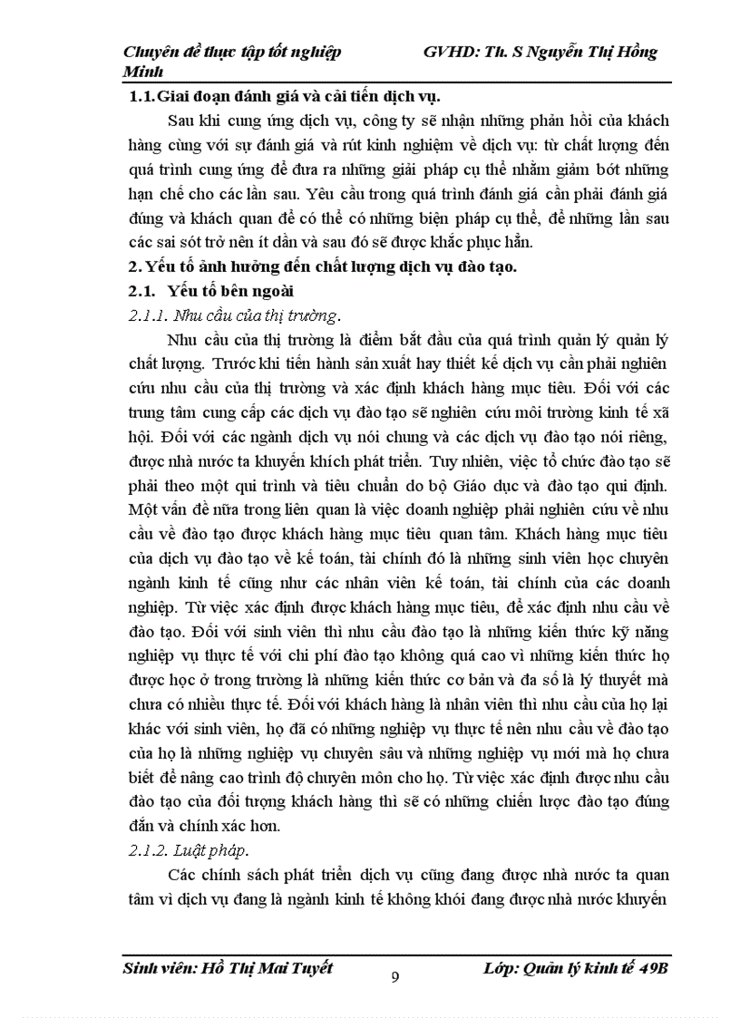 image for page Nâng cao chất lượng dịch vụ đào tạo của Trung tâm Đào tạo cán bộ và tư vấn tài chính – kế toán – thuế thuộc công ty cổ phần đầu tư thương mại dịch vụ Thăng Long.