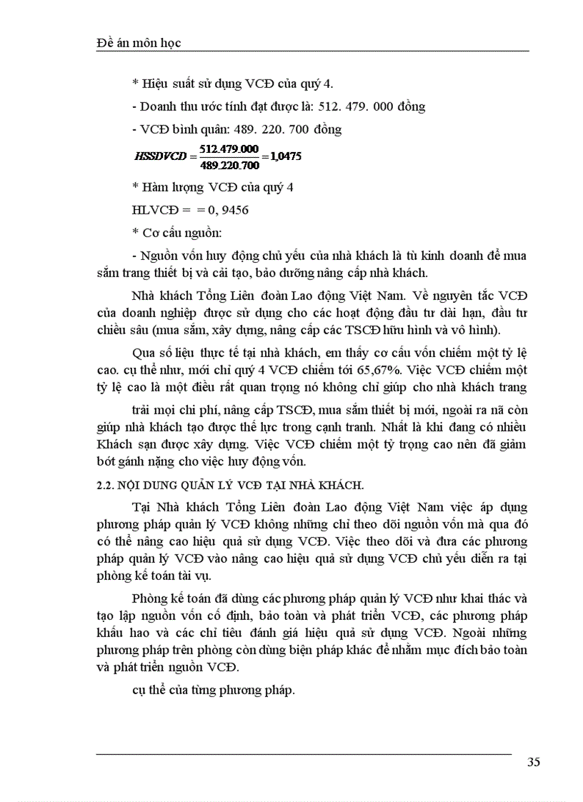 image for page Một số biện pháp nhằm nâng cao hiệu quả sử dụng VCĐ tại Nhà khách Tổng Liên đoàn lao động Việt Nam