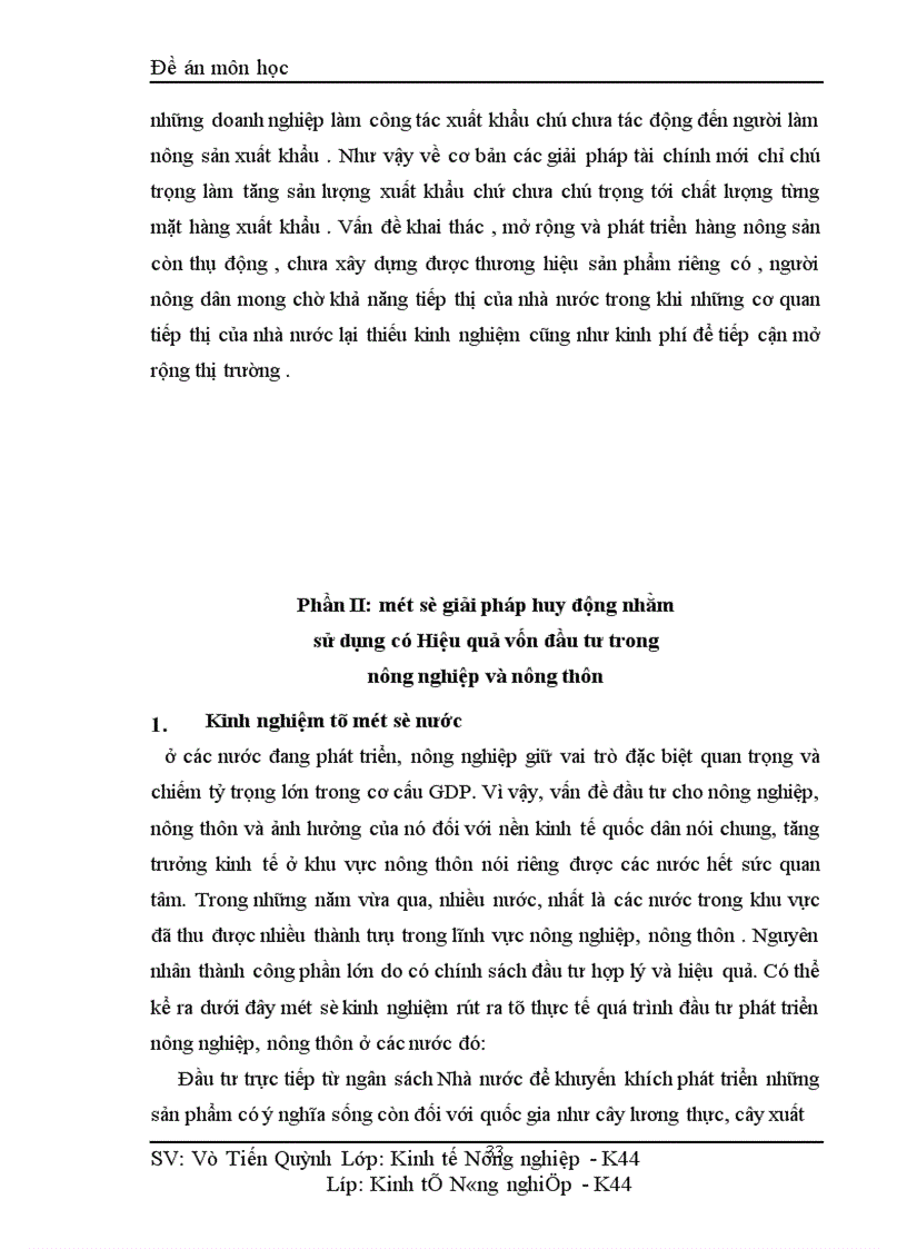 image for page Thực trạng và giải pháp sử dụng vốn đầu tư cho nông nghiệp nông thôn
