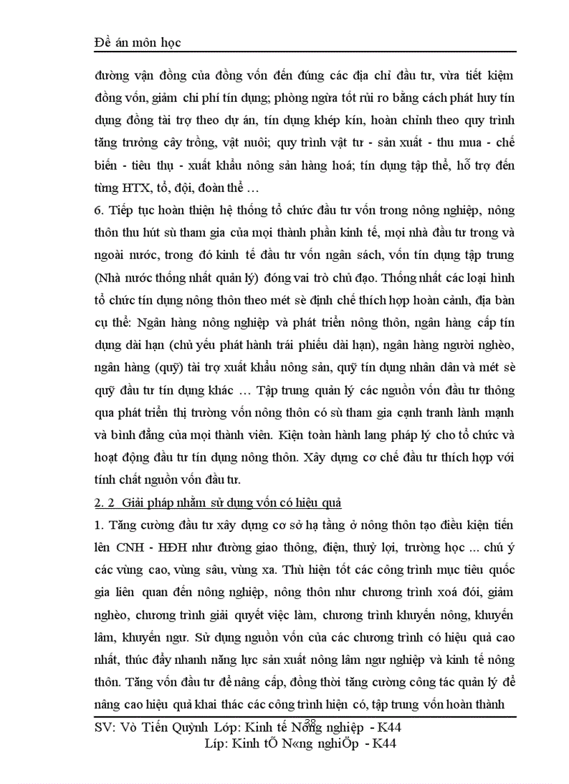 image for page Thực trạng và giải pháp sử dụng vốn đầu tư cho nông nghiệp nông thôn