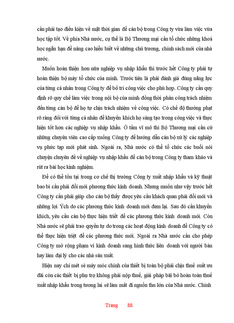 image for page Thực trạng và một số giải pháp hoàn thiện hoạt động nhập khẩu ở Công ty XNK và kỹ thuật bao bì