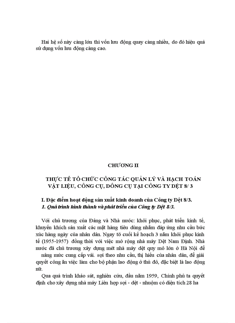 image for page Nâng cao hiệu quả sử dụng vốn lưu động và hoàn thiện công tác tổ chức kế toán tại Công ty Dệt 8/3