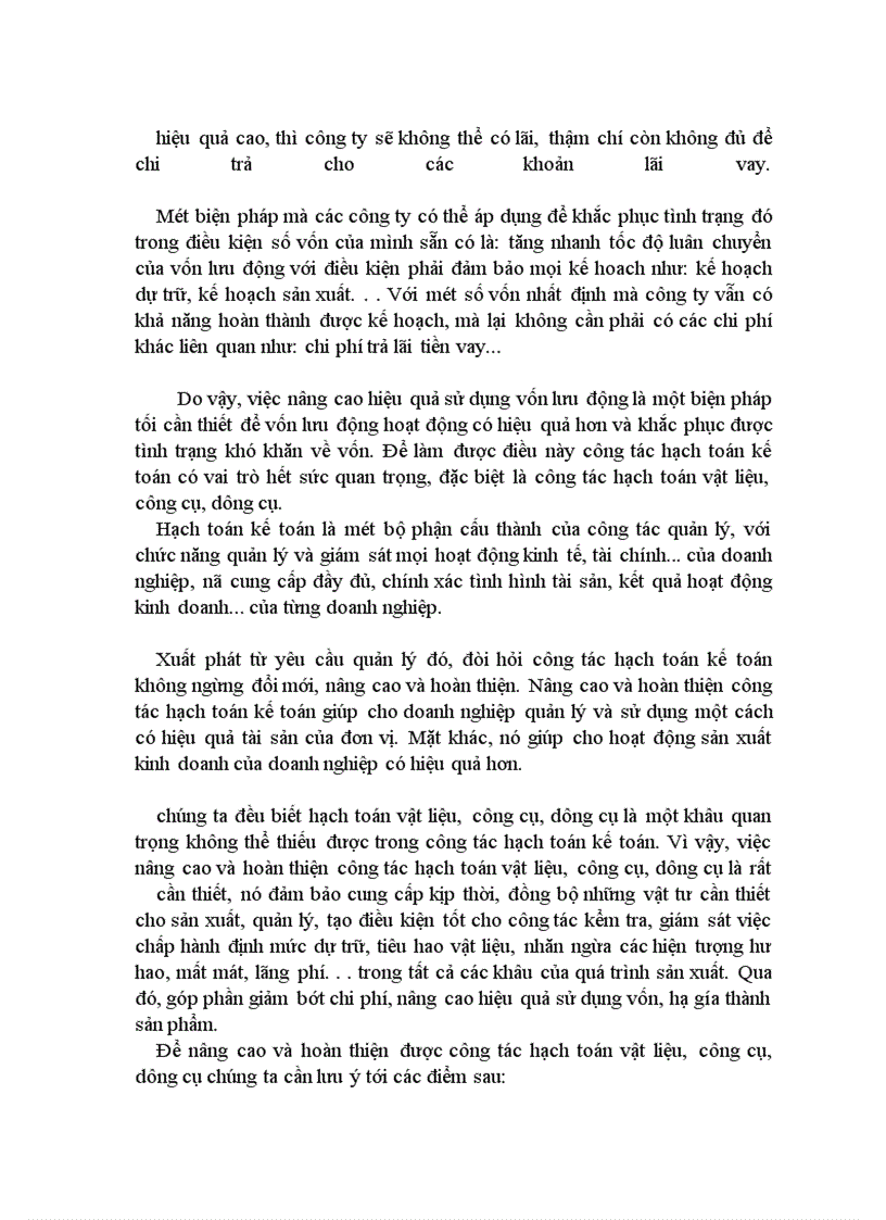 image for page Nâng cao hiệu quả sử dụng vốn lưu động và hoàn thiện công tác tổ chức kế toán tại Công ty Dệt 8/3