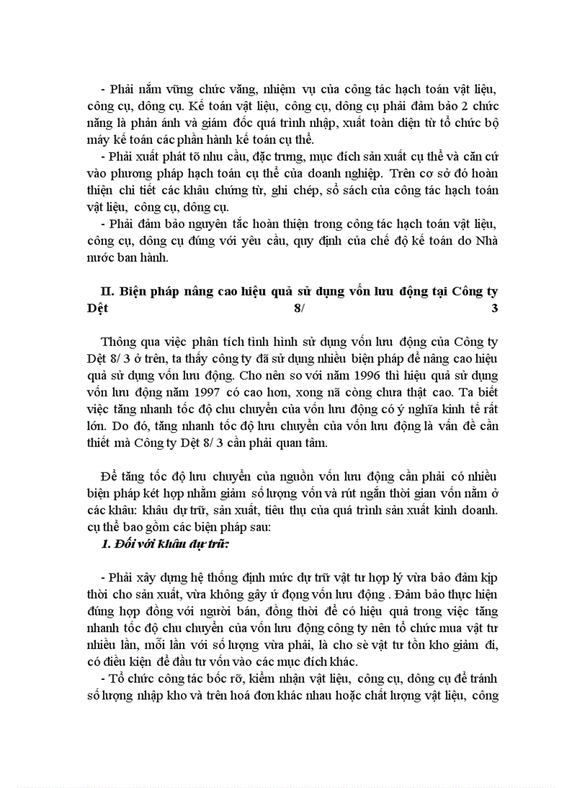 image for page Nâng cao hiệu quả sử dụng vốn lưu động và hoàn thiện công tác tổ chức kế toán tại Công ty Dệt 8/3