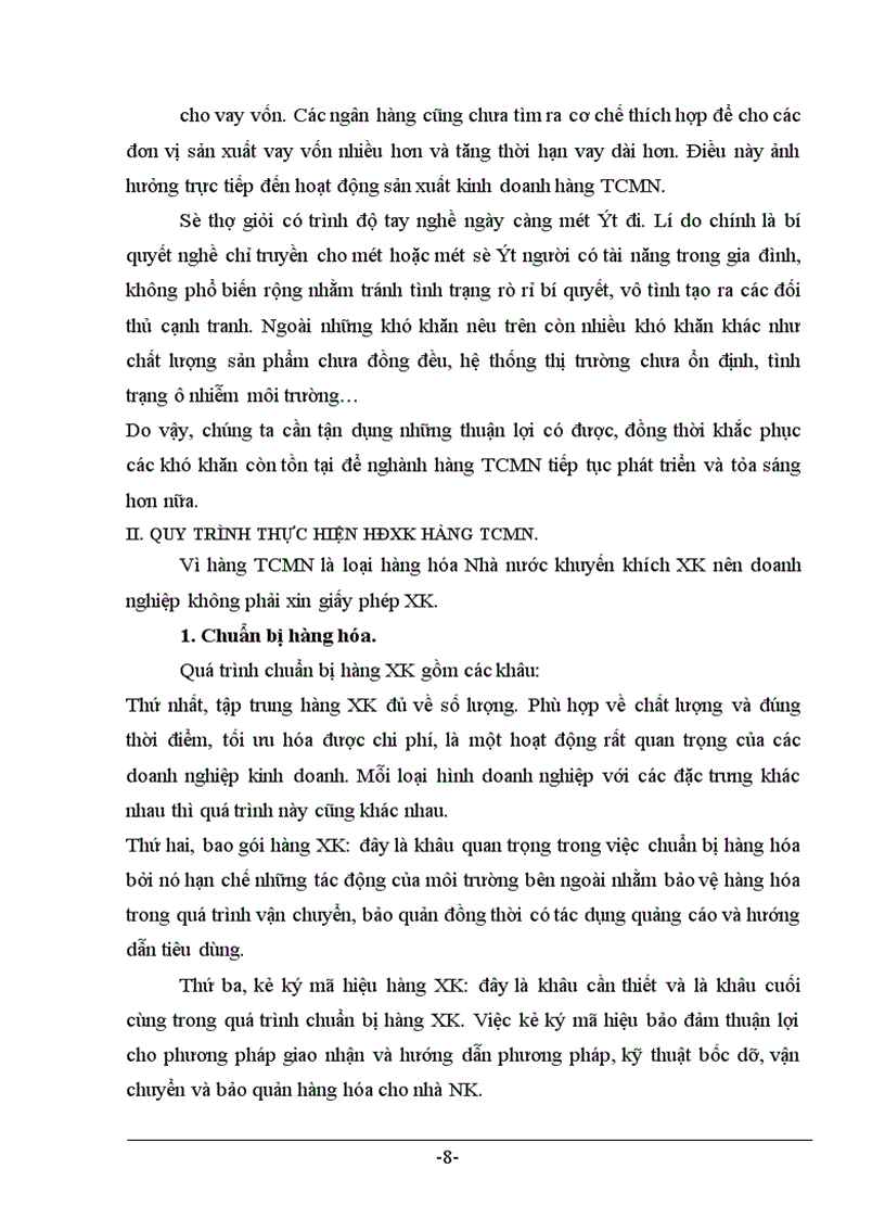 image for page Thực trạng và giải pháp trong hoạt động xuất khẩu hàng TCMN tại công ty Artex –Hà Nội