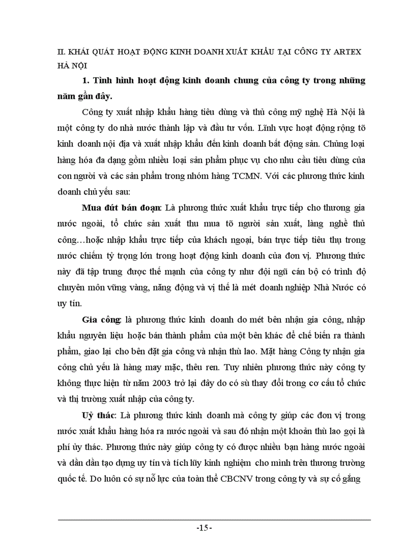 image for page Thực trạng và giải pháp trong hoạt động xuất khẩu hàng TCMN tại công ty Artex –Hà Nội