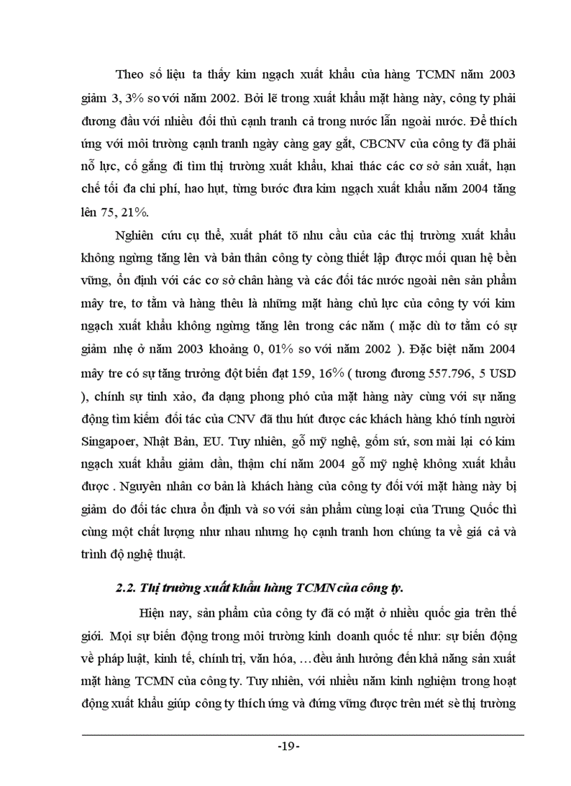 image for page Thực trạng và giải pháp trong hoạt động xuất khẩu hàng TCMN tại công ty Artex –Hà Nội