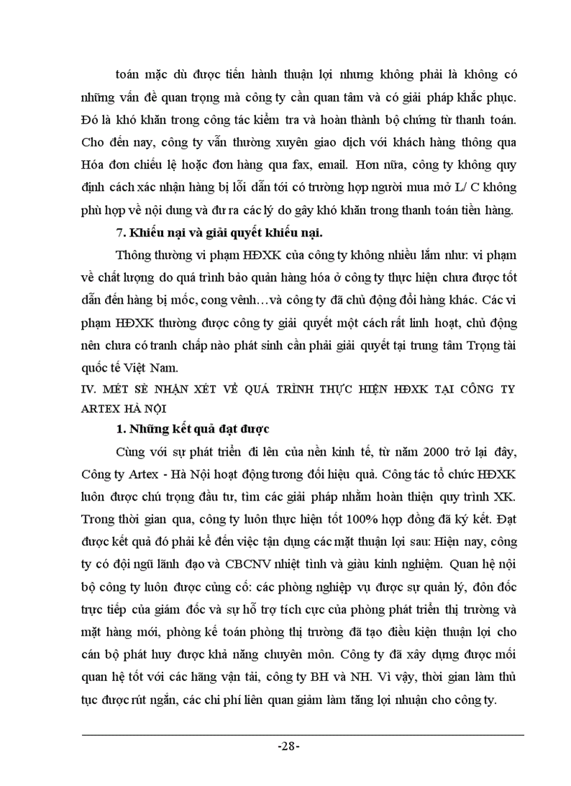 image for page Thực trạng và giải pháp trong hoạt động xuất khẩu hàng TCMN tại công ty Artex –Hà Nội