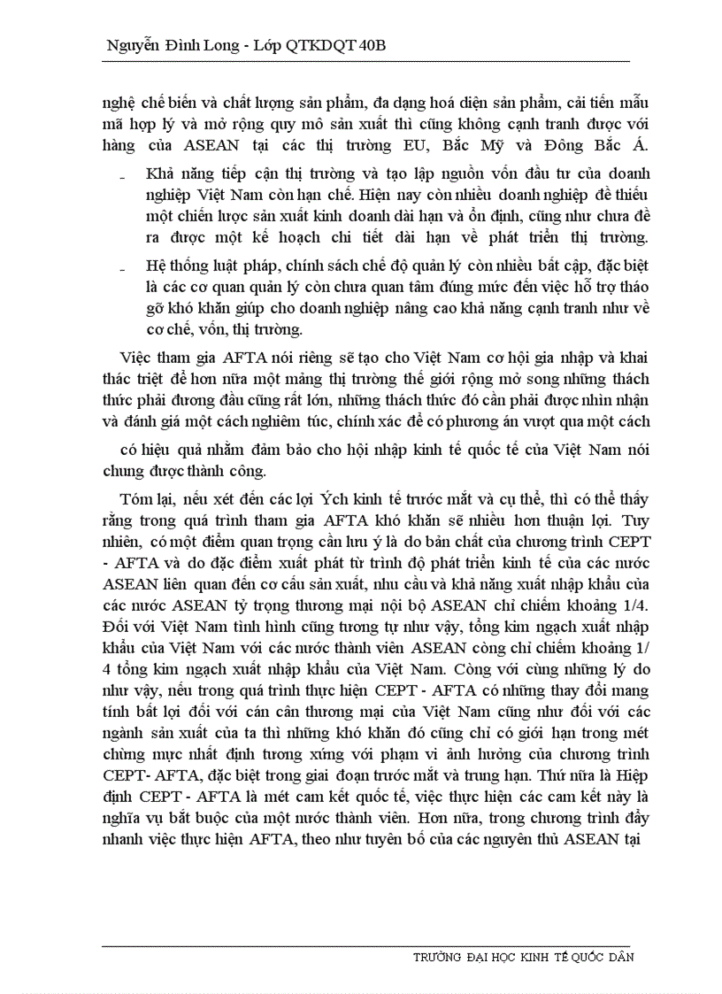 image for page Những giải pháp nhằm đẩy nhanh việc thực hiện các cam kết của Việt Nam trong khuôn khổ AFTA