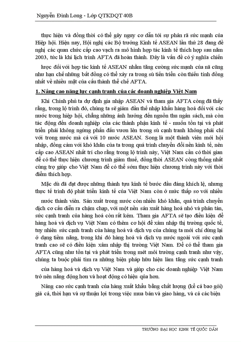 image for page Những giải pháp nhằm đẩy nhanh việc thực hiện các cam kết của Việt Nam trong khuôn khổ AFTA