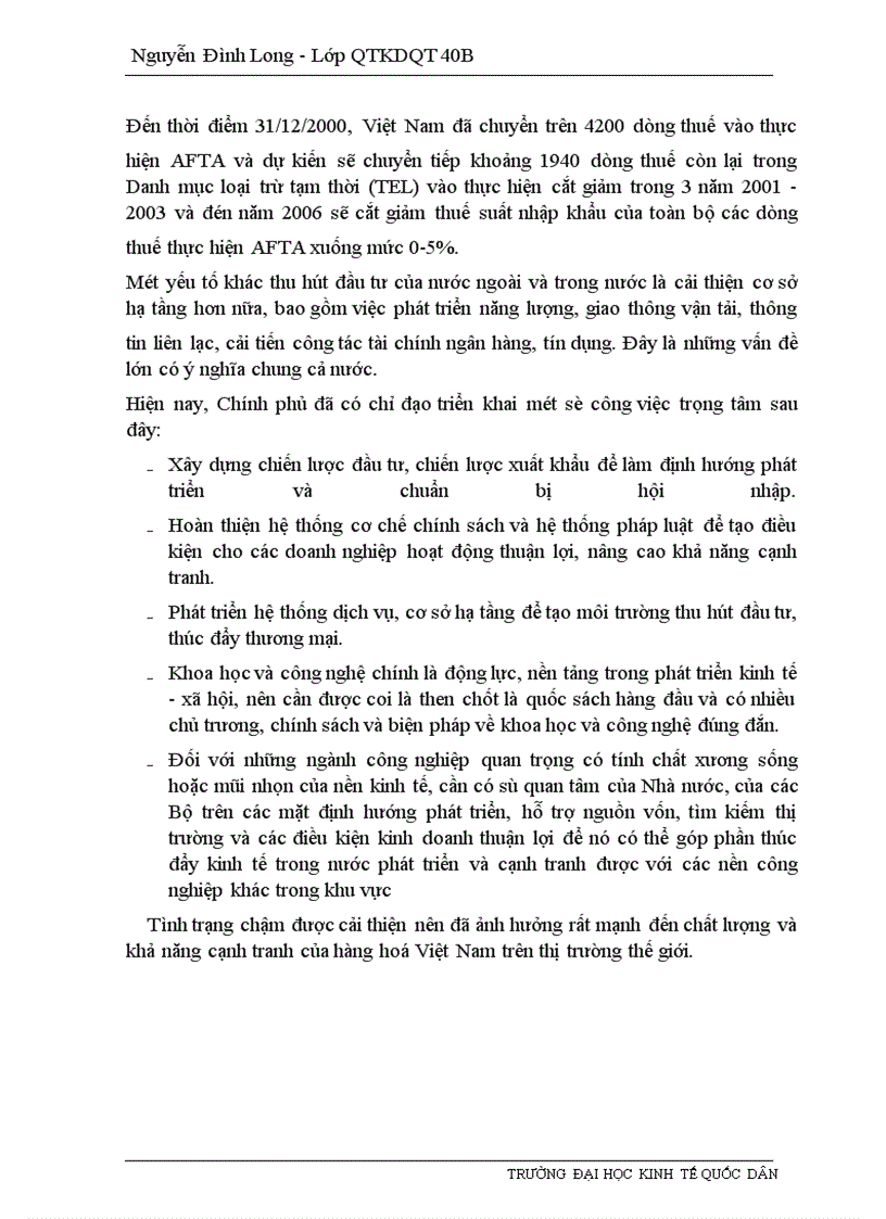 image for page Những giải pháp nhằm đẩy nhanh việc thực hiện các cam kết của Việt Nam trong khuôn khổ AFTA