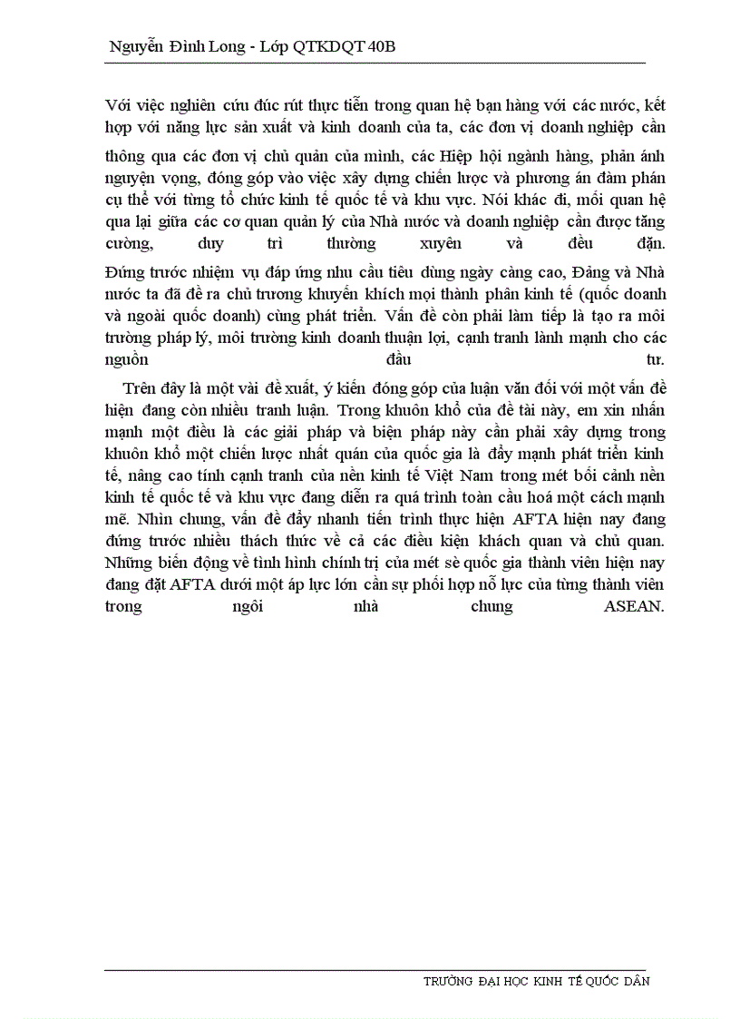 image for page Những giải pháp nhằm đẩy nhanh việc thực hiện các cam kết của Việt Nam trong khuôn khổ AFTA