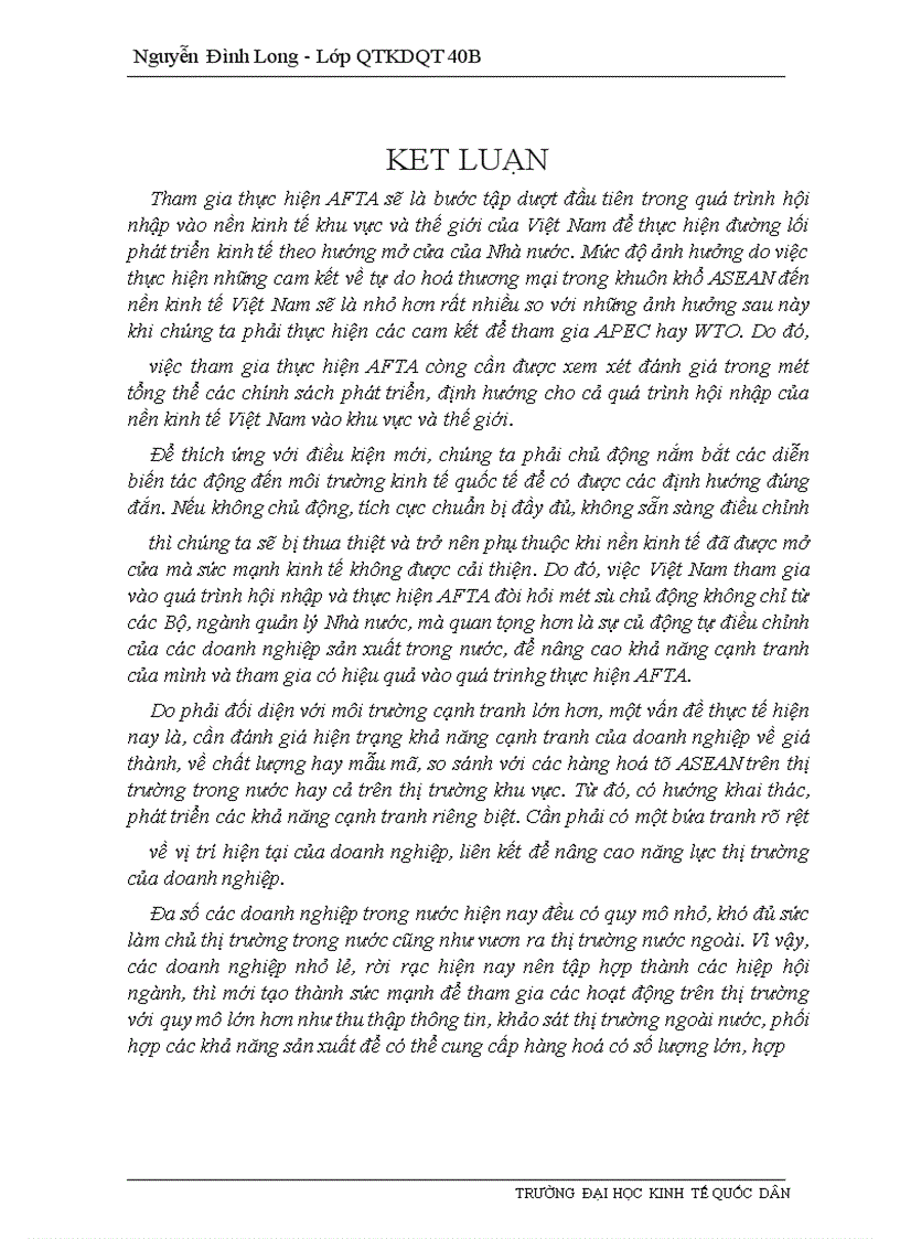 image for page Những giải pháp nhằm đẩy nhanh việc thực hiện các cam kết của Việt Nam trong khuôn khổ AFTA