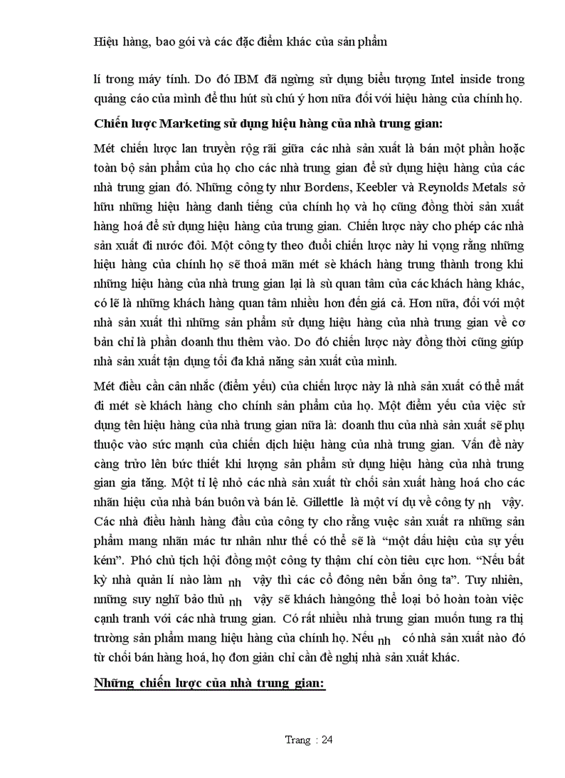 image for page Hiệu hàng, bao gói và các đặc điểm khác của sản phẩm