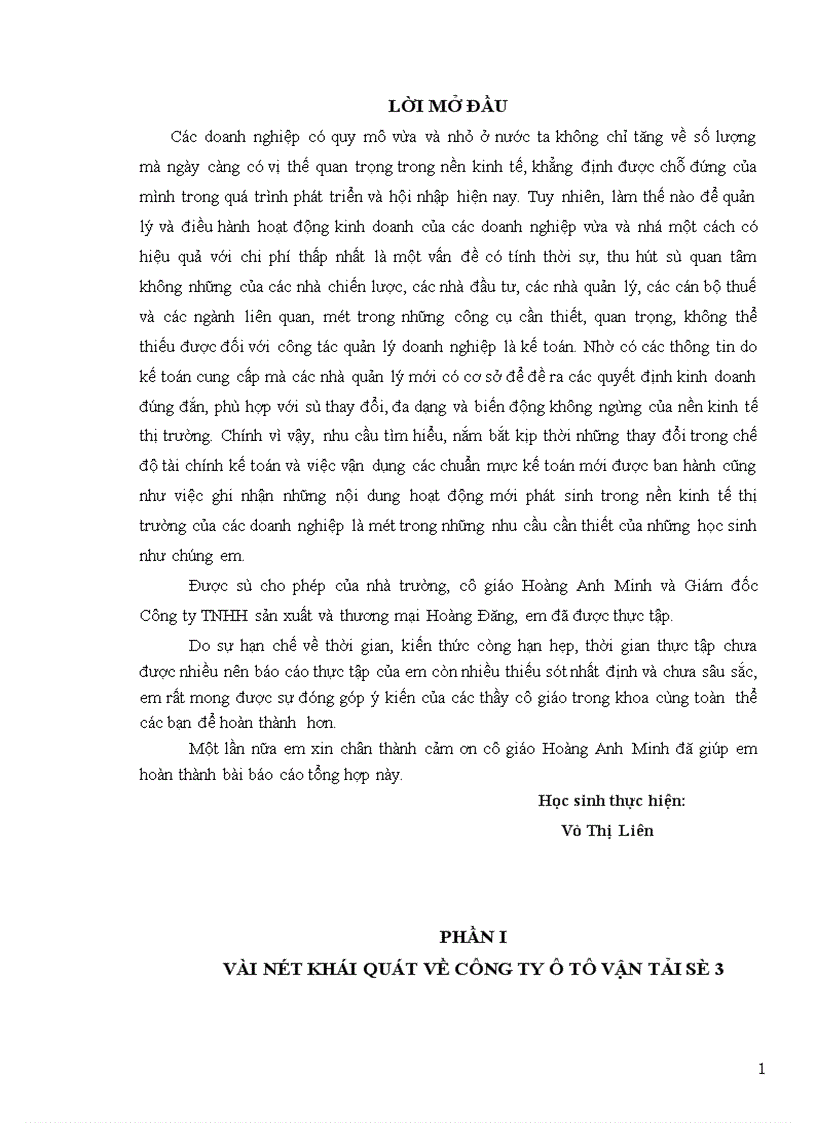 image for page Báo cáo thực tập tại Công ty ô tô vận tải