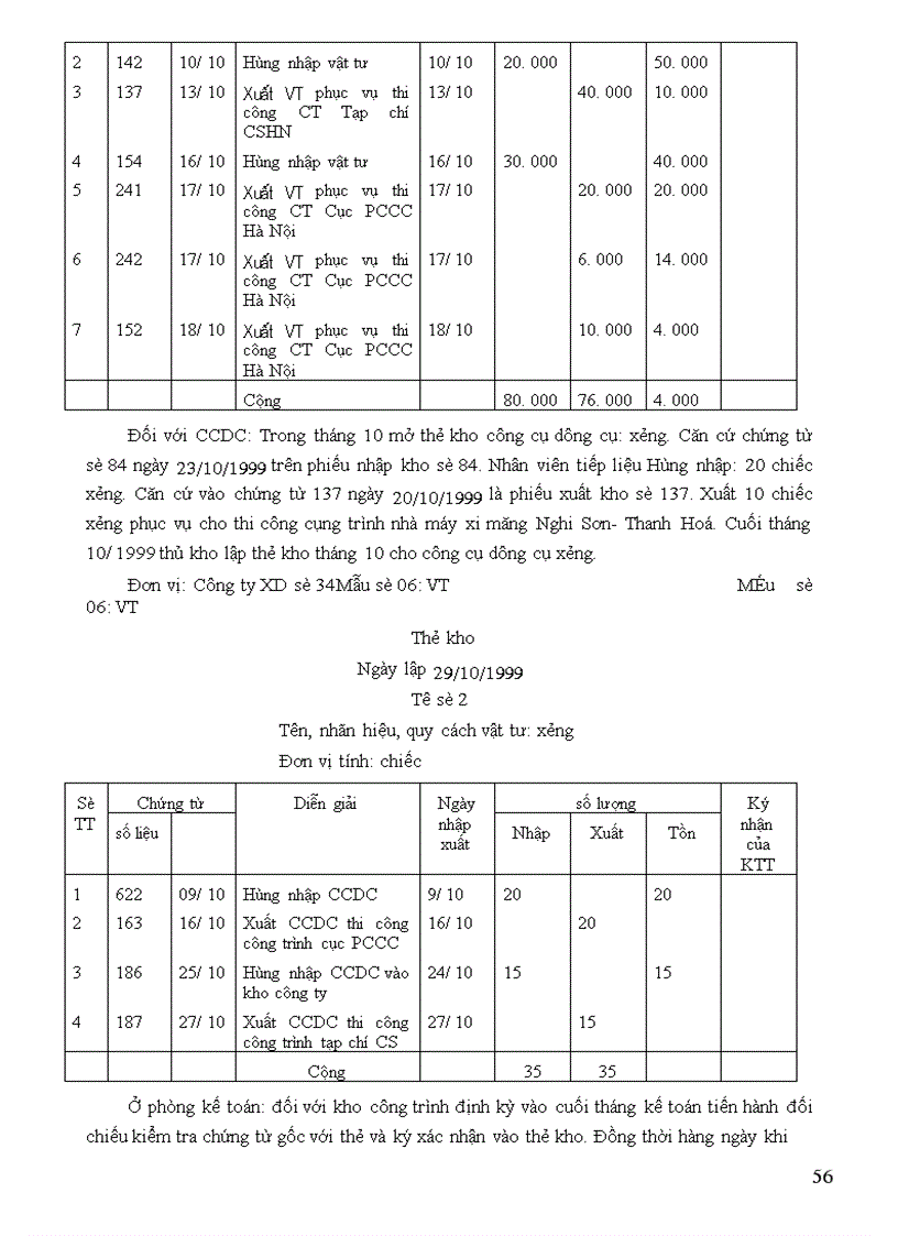 image for page Tổ chức công tác kế toán nguyên vật liệu, công cụ dụng cụ ở công ty xây dựng số 34