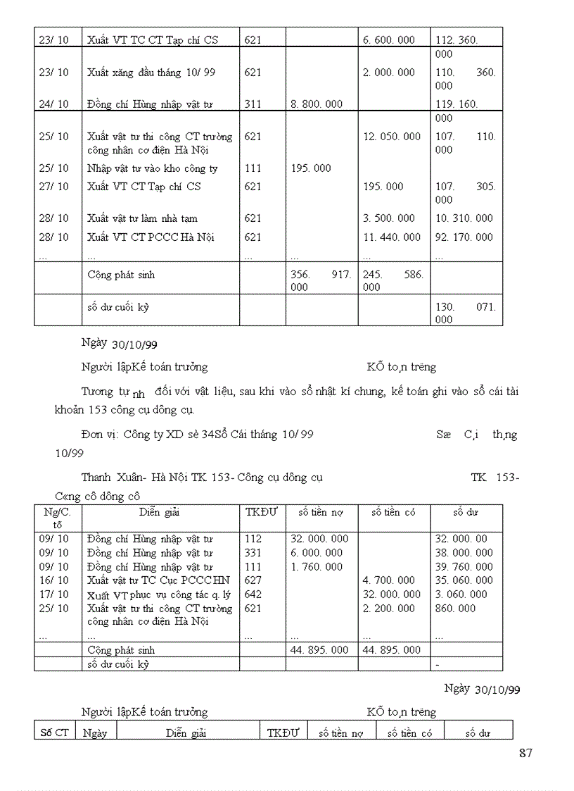 image for page Tổ chức công tác kế toán nguyên vật liệu, công cụ dụng cụ ở công ty xây dựng số 34