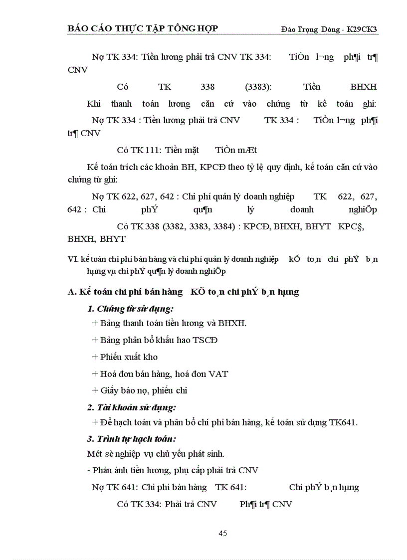 image for page Tình hình tổ chức thực hiện công tác tài chính của Công ty đầu tư XNK nông lâm sản chế biến
