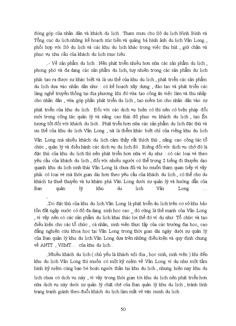 image for page Hoạt động khai thác du lịch tại Vân Long