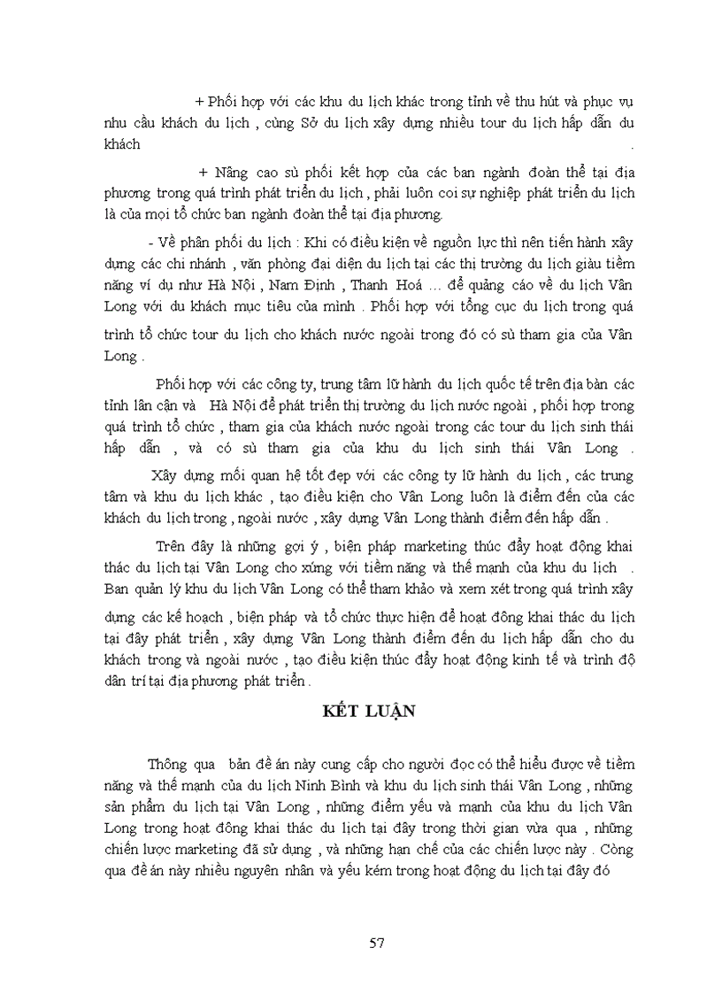 image for page Hoạt động khai thác du lịch tại Vân Long