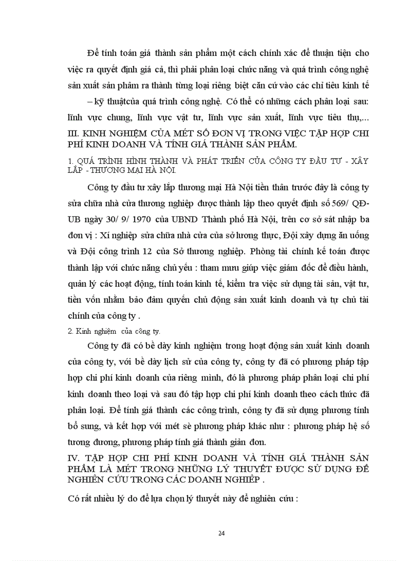 image for page Tổ chức công tác tập hợp chi phí sản xuất kinh doanh và tính giá thành sản phẩm tại Công ty Đầu tư - Xây Lắp - Thương Mại Hà Nội