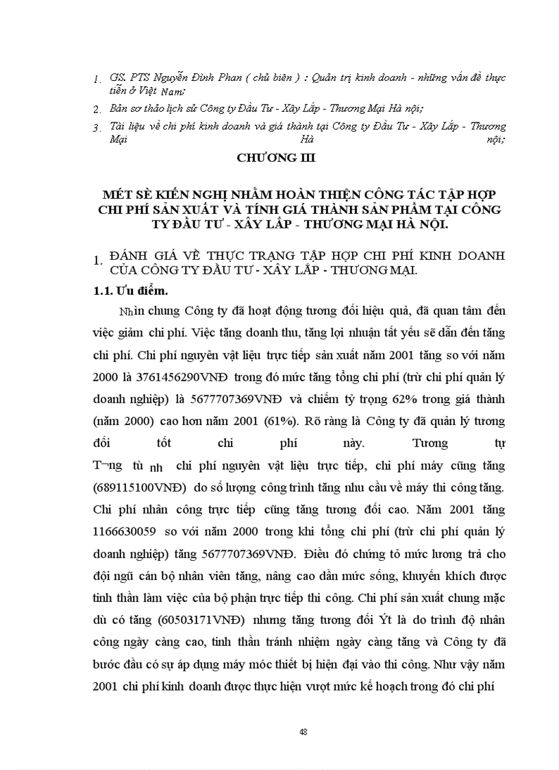 image for page Tổ chức công tác tập hợp chi phí sản xuất kinh doanh và tính giá thành sản phẩm tại Công ty Đầu tư - Xây Lắp - Thương Mại Hà Nội