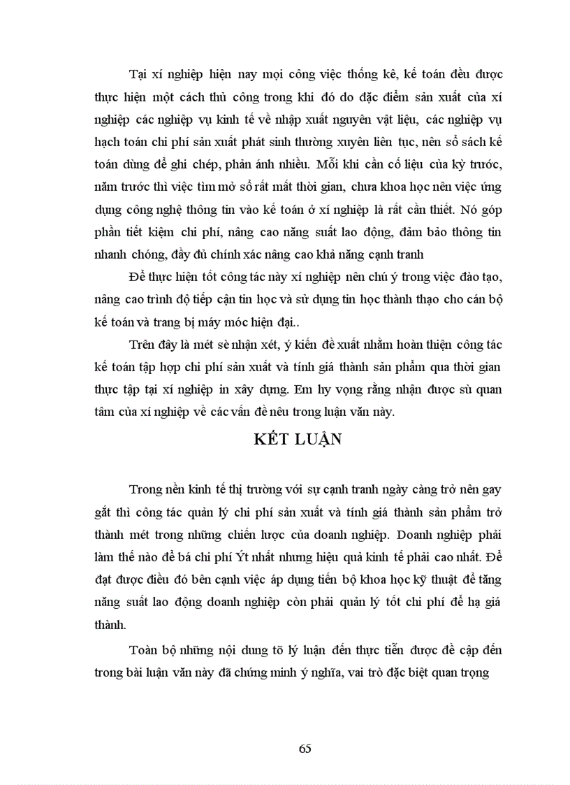 image for page Tổ chức kế toán chi phí sản xuất và tính giá thành sản phẩm ở xí nghiệp in xây dựng