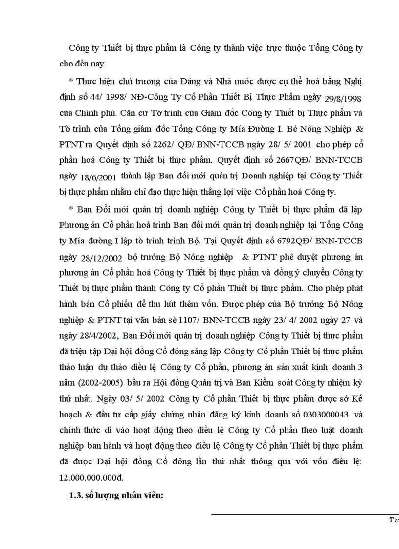 image for page Hoàn thiện công tác kế toán TSCĐ ở Công ty Cổ phần thiết bị thực phẩm