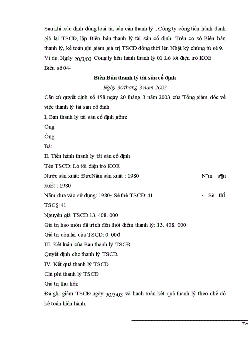image for page Hoàn thiện công tác kế toán TSCĐ ở Công ty Cổ phần thiết bị thực phẩm