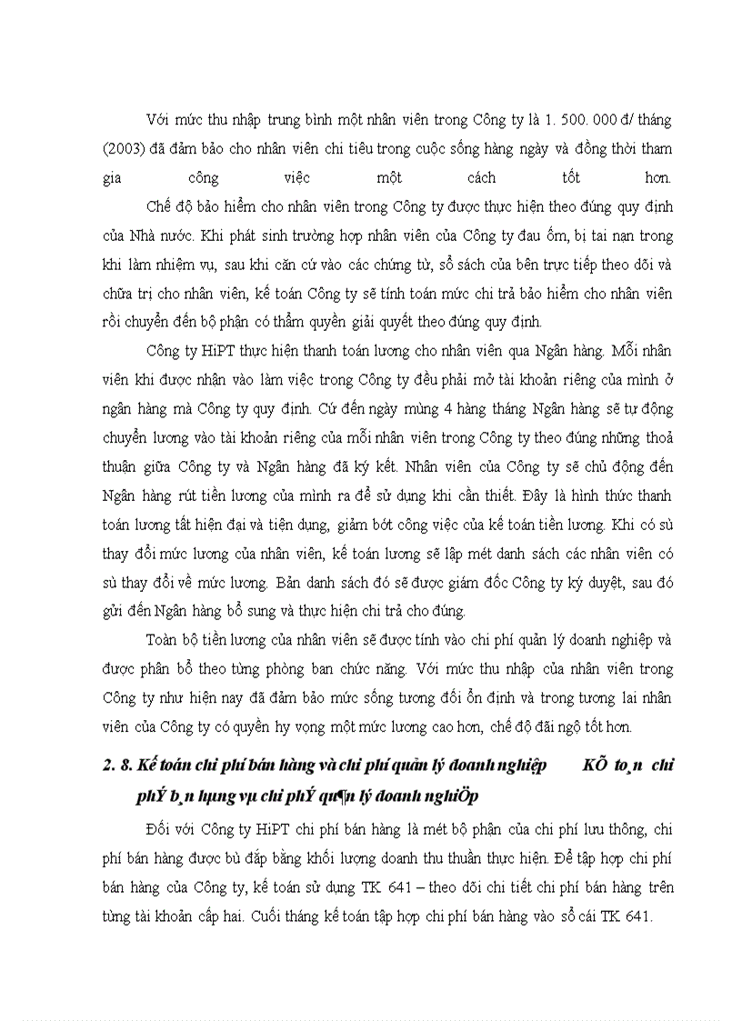 image for page Tổ chức hạch toán kế toán tại Công ty HiPT