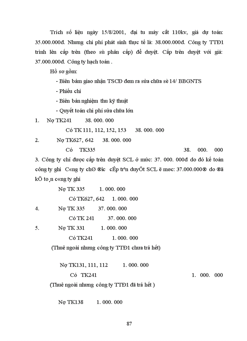 image for page Các giải pháp nhằm hoàn thiện công tác kế toán TSCĐ tại công ty Truyền Tải Điện 1