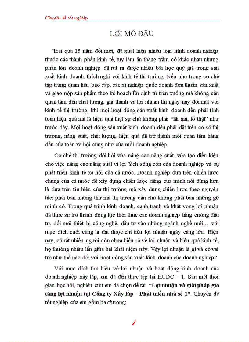 image for page Lợi nhuận và giải pháp gia tăng lợi nhuận tại Công ty Xây lắp – Phát triển nhà số 1 những vấn đề quan trọng liên quan đến lợi nhuận và những giải pháp nhằm gia tăng lợi nhuận của các doanh nghiệp