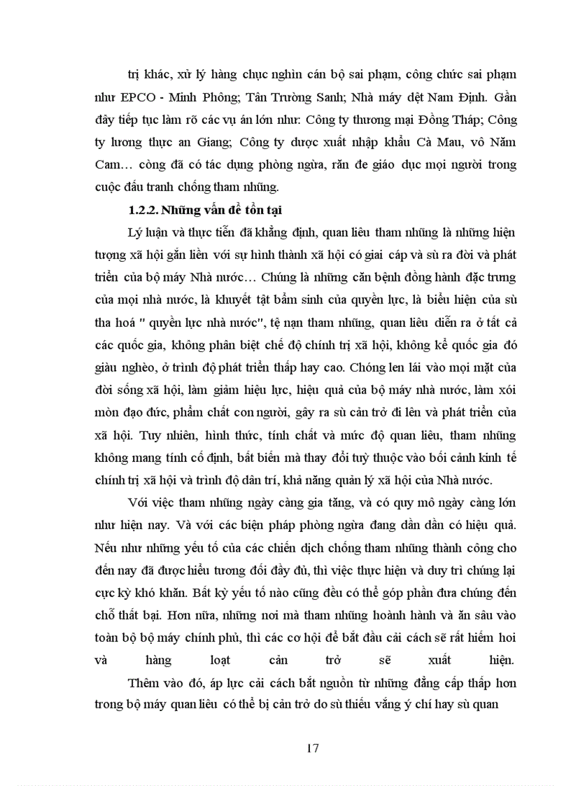 image for page Các biện pháp phòng chống về tham nhũng và vấn đề tụt hậu xa hơn về kinh tế