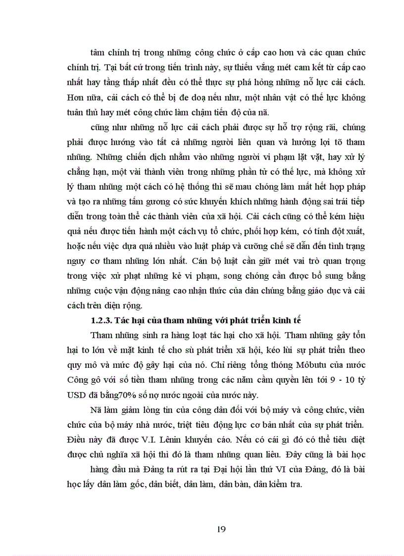 image for page Các biện pháp phòng chống về tham nhũng và vấn đề tụt hậu xa hơn về kinh tế