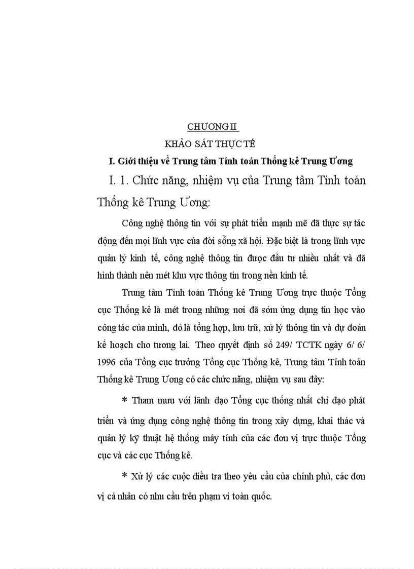 image for page Ứng dụng tin học trong công tác quản lý, điều tra lý lịch cán bộ công viên chức tại Trung tâm Tính toán Thống kê Trung Ương