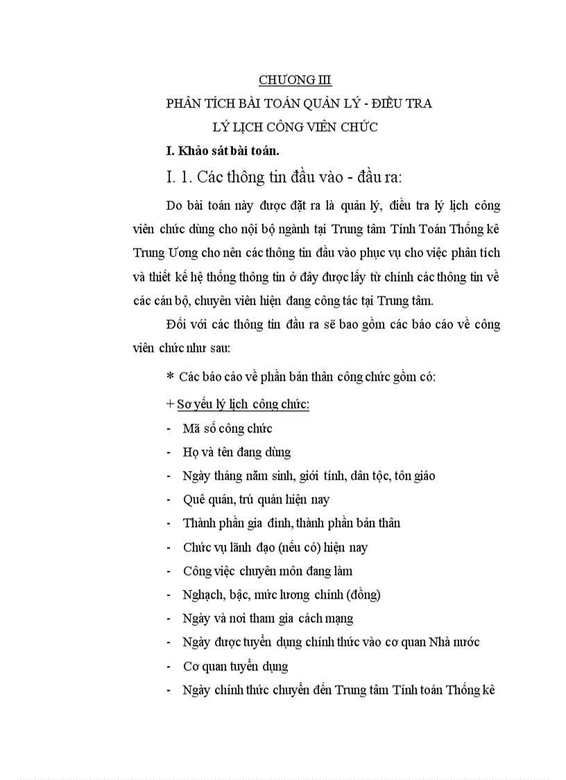 image for page Ứng dụng tin học trong công tác quản lý, điều tra lý lịch cán bộ công viên chức tại Trung tâm Tính toán Thống kê Trung Ương