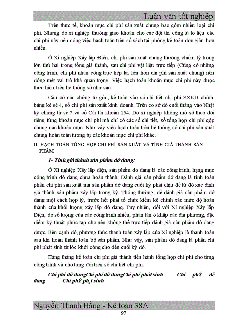 image for page Hạch toán chi phí sản xuất và tính giá thành sản phẩm xây lắp với việc tăng cường quản trị doanh nghiệp tại xí nghiệp Xây Lắp Điện- Công Ty Điện Lực I.