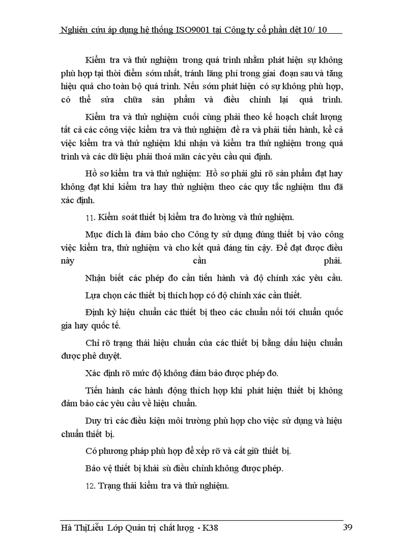 image for page Nghiên cứu áp dụng hệ thống ISO9001 tại công ty cổ phần dệt 10-10