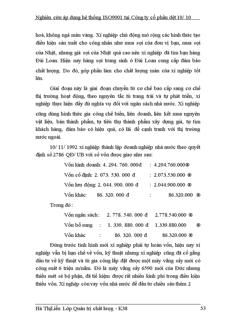 image for page Nghiên cứu áp dụng hệ thống ISO9001 tại công ty cổ phần dệt 10-10