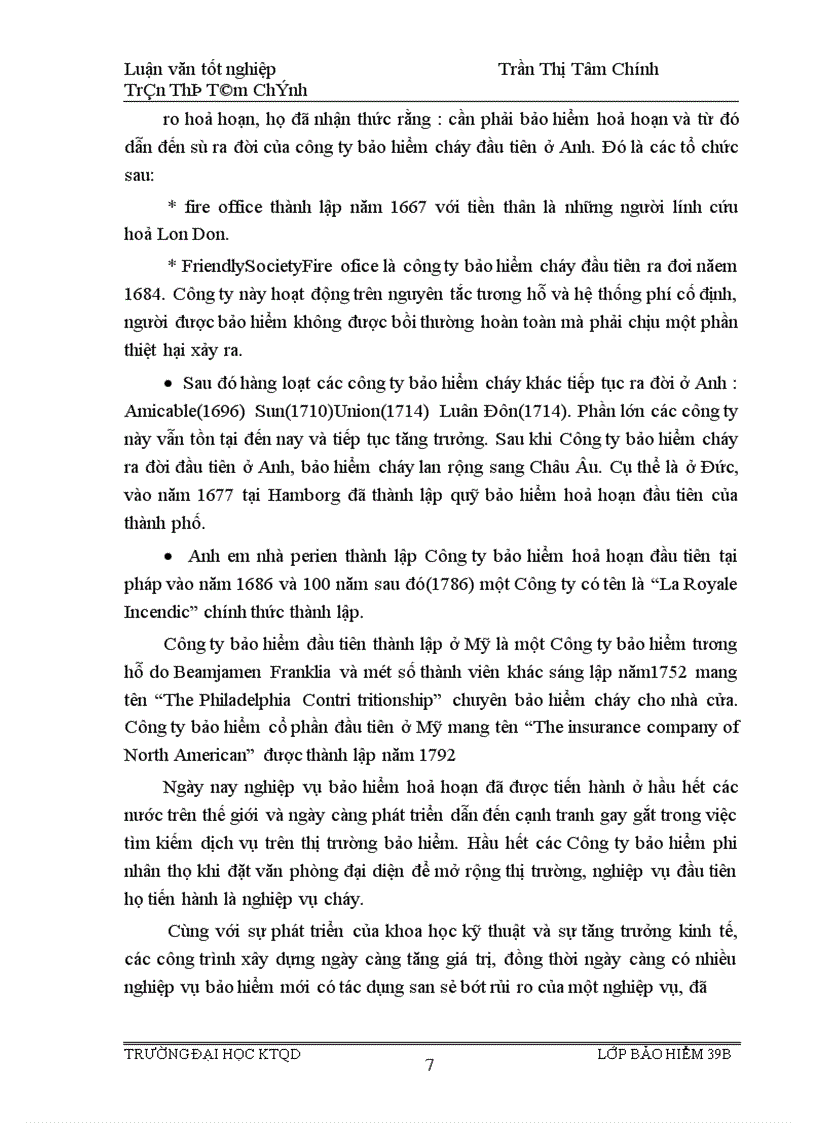 image for page Tình hình triển khai nghiệp vụ bảo hiểm cháy và gián đoạn kinh doanh sau cháy ở công ty bảo hiểm Hà Nội giai đoạn 1996 - 2000