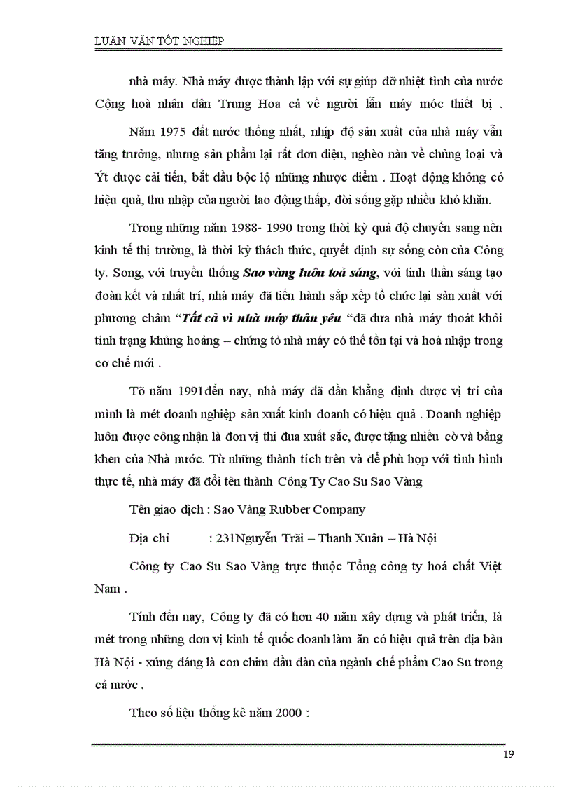 image for page Phân tích tình hình quản lý, sử dụng vốn SXKD và một số giải pháp nhằm nâng cao hiệu quả sử dụng vốn ở công ty Cao Su Sao Vàng Hà Nội