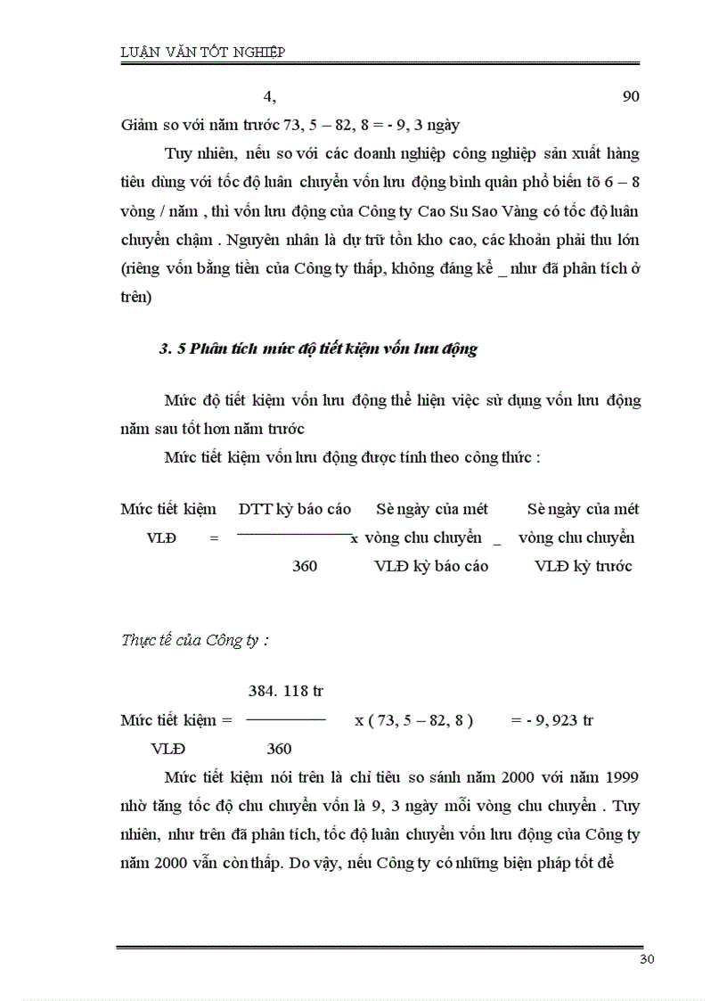 image for page Phân tích tình hình quản lý, sử dụng vốn SXKD và một số giải pháp nhằm nâng cao hiệu quả sử dụng vốn ở công ty Cao Su Sao Vàng Hà Nội