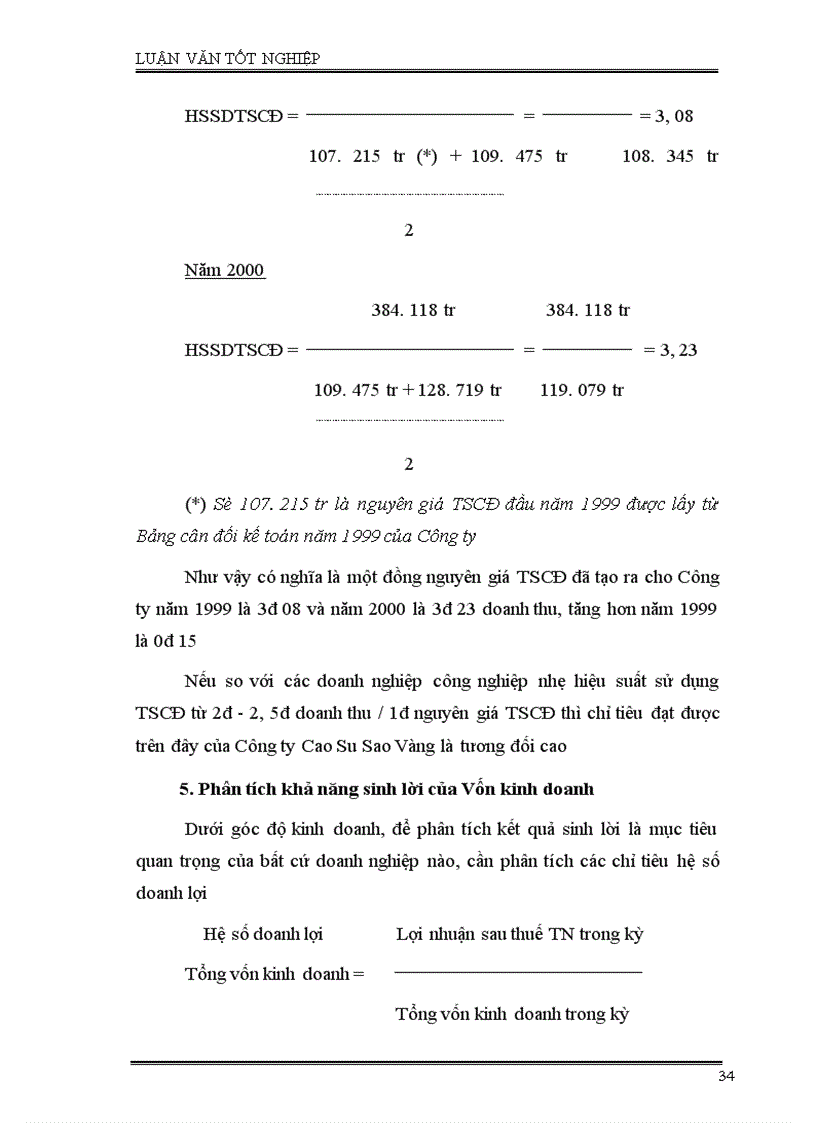 image for page Phân tích tình hình quản lý, sử dụng vốn SXKD và một số giải pháp nhằm nâng cao hiệu quả sử dụng vốn ở công ty Cao Su Sao Vàng Hà Nội
