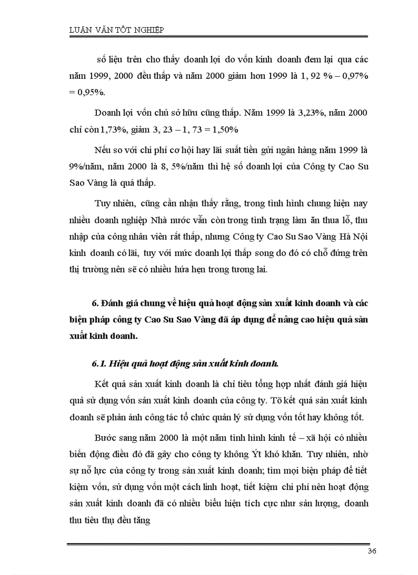 image for page Phân tích tình hình quản lý, sử dụng vốn SXKD và một số giải pháp nhằm nâng cao hiệu quả sử dụng vốn ở công ty Cao Su Sao Vàng Hà Nội