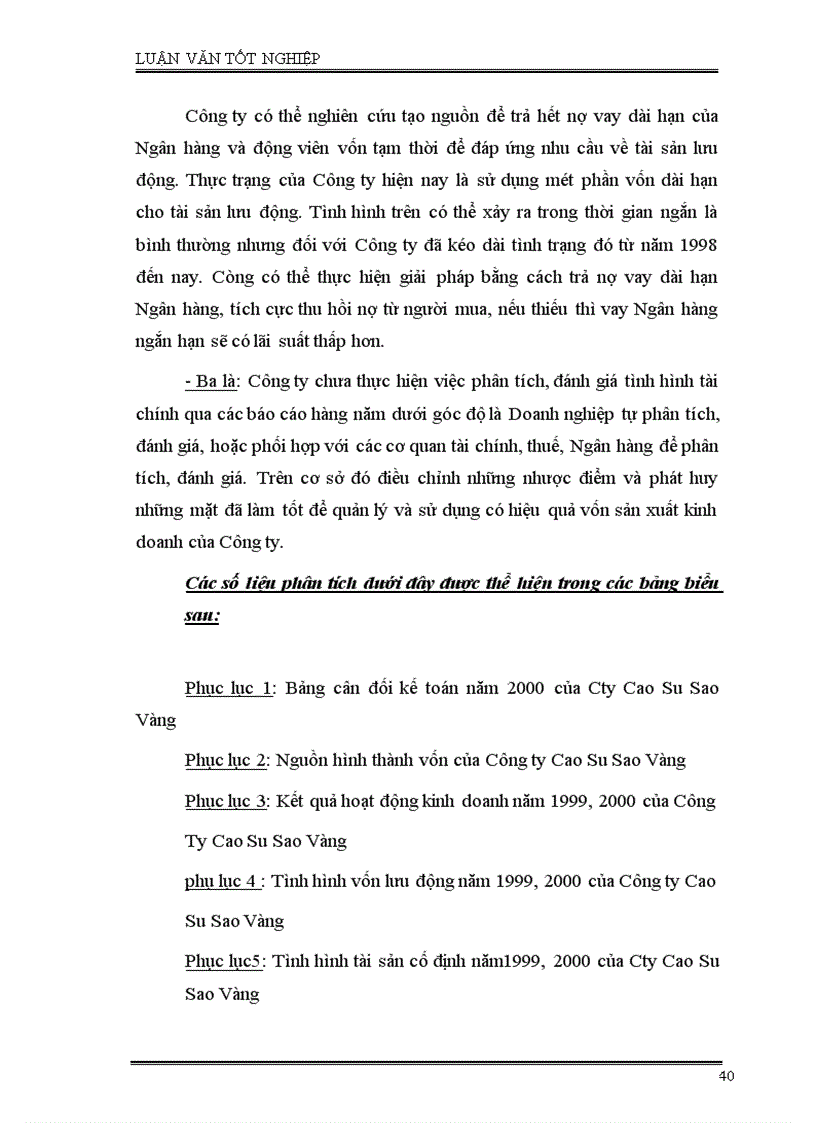 image for page Phân tích tình hình quản lý, sử dụng vốn SXKD và một số giải pháp nhằm nâng cao hiệu quả sử dụng vốn ở công ty Cao Su Sao Vàng Hà Nội