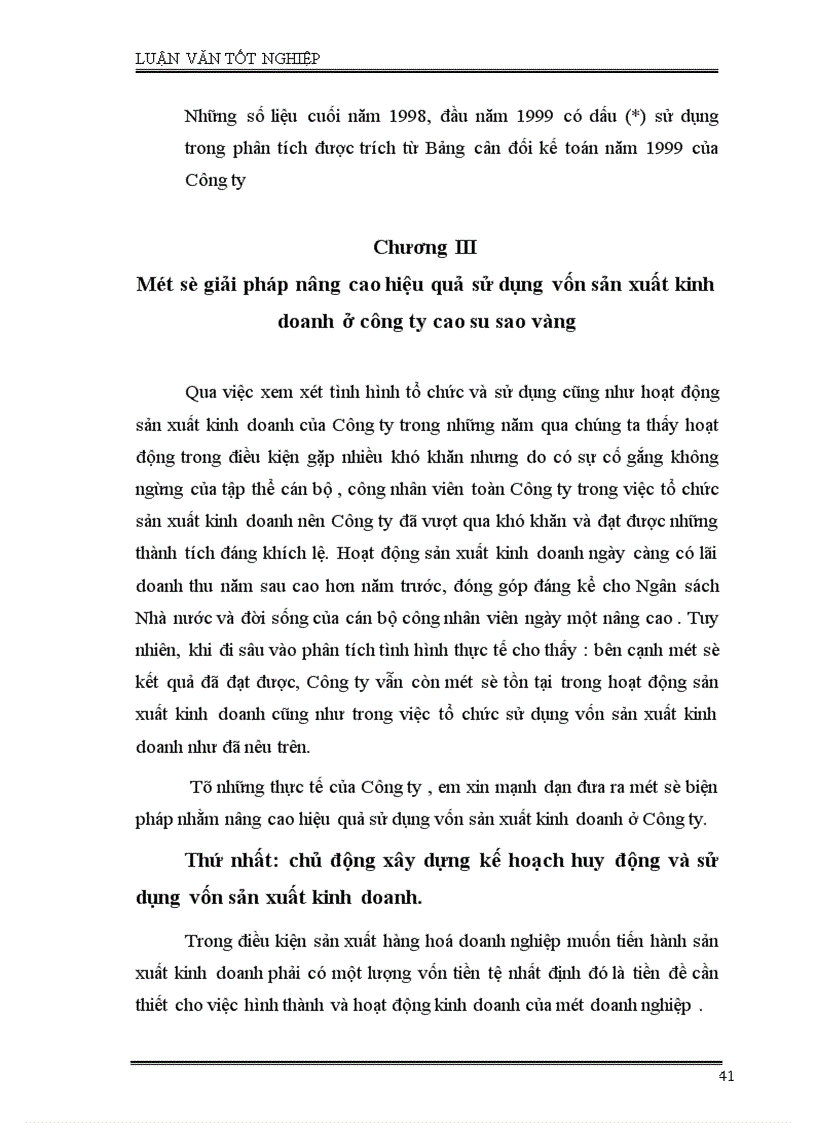 image for page Phân tích tình hình quản lý, sử dụng vốn SXKD và một số giải pháp nhằm nâng cao hiệu quả sử dụng vốn ở công ty Cao Su Sao Vàng Hà Nội