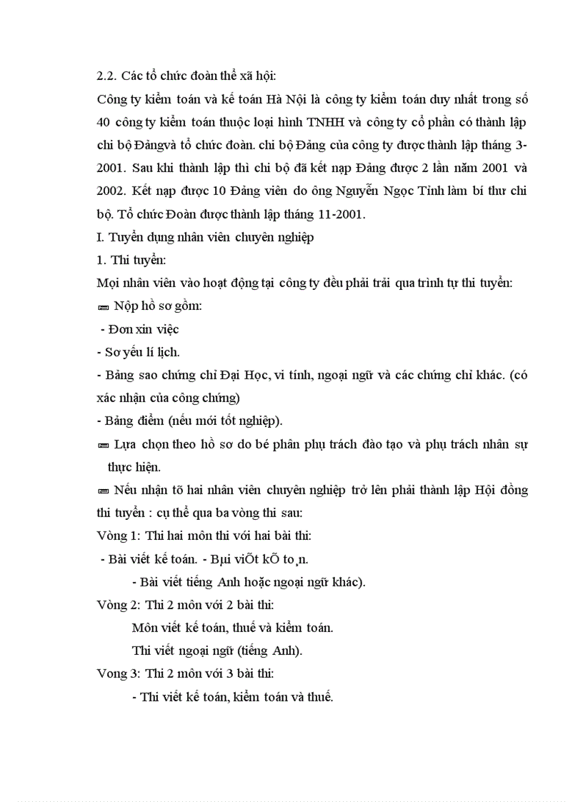 image for page Báo cáo thực tập tại Công ty CPA Hà Nội